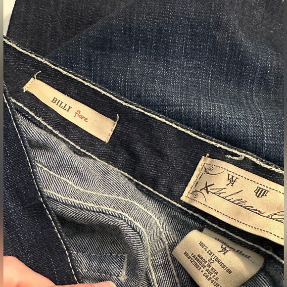 36” Waist WILLIAM RAST Billy Flare Denim Jeans Dark Wash Mid Rise Men’s Tag 32 - Picture 7 of 11